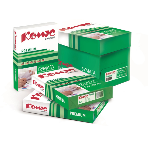 Бумага КОМУС ДОКУМЕНТ Premium (А4, марка А, 80 г/кв.м, 500 л) НСК