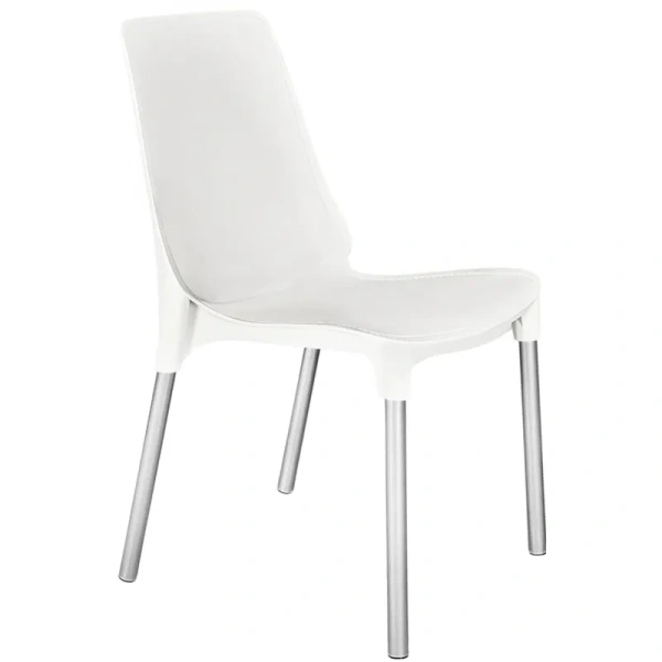 Стул для столовых EL_SHT-S75 пластик белый/хром лак 1880