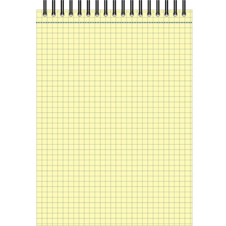 Блокнот 80л,кл,А4,Yellow Pad,спираль,тон.блок 70г/м