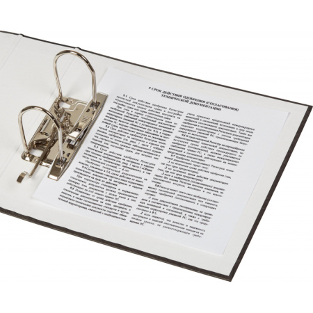 Папка-регистратор ATTACHE, формат A5,гориз,75мм,мрам,черн, бум./бум.,карм.к