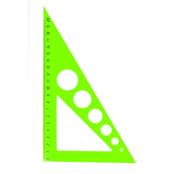 Набор большой: линейка 30см, угольники 21см и 16см, трансп-р 10см,цветасс.