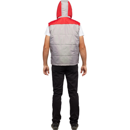 Жилет утепленный цв. серый/красный р. 52/170-176