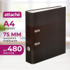 Папка-регистратор Attache Digital, черн. лам.карт./бум.,75мм