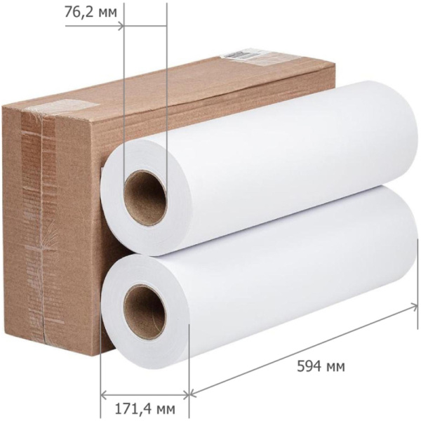 Бумага широкоформатная ProMEGA engineer 80г 594x175 76.2мм [2рулона