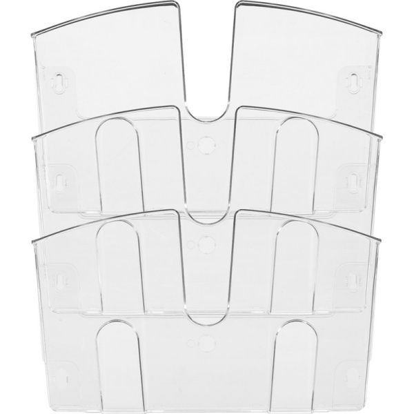 Лоток настенный Attache 3 отделения А4 горизонтальные прозрачный