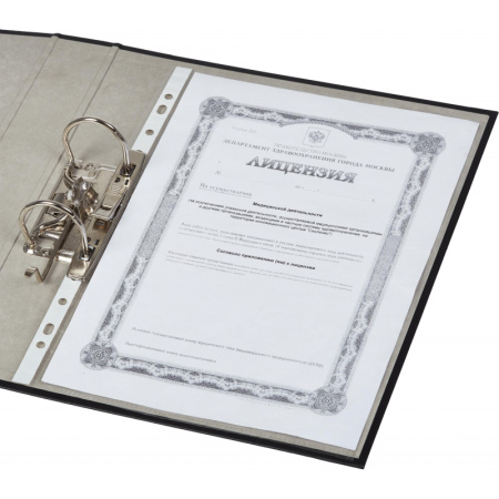 Папка-регистратор Attache Economy, 50мм, черный, ПБП1,карм.кор