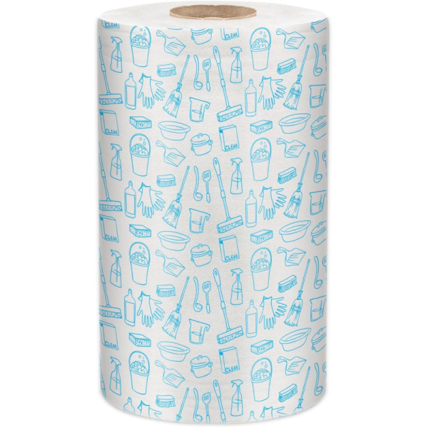 Салфетки хозяйственные Luscan нетк.пол с рисунком 25х30см 45г/м2100л/рул