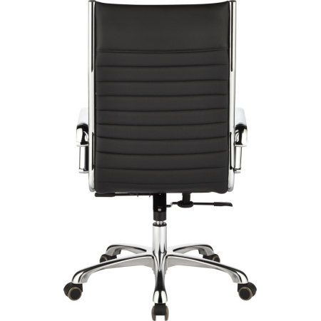 Кресло BN_Jl_Руководителя EChair-704 TL кожа черная, хром