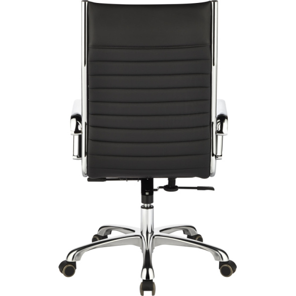 Кресло BN_Jl_Руководителя EChair-704 TL кожа черная, хром