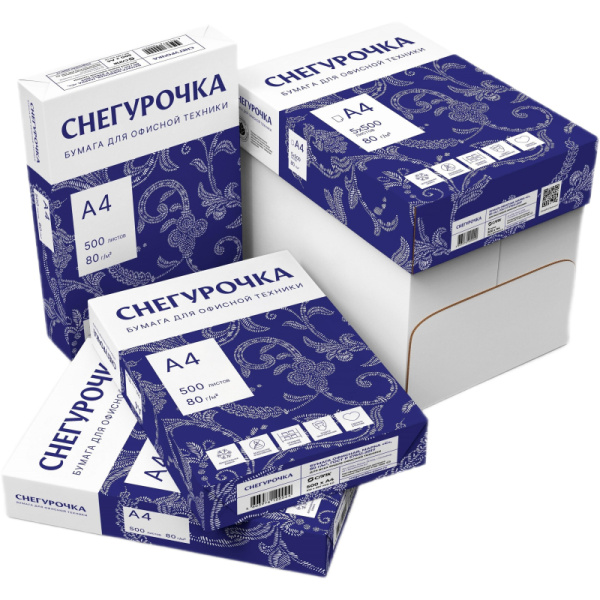 Бумага Снегурочка (А4, марка С, 80 г/кв.м, 500 л) Волга