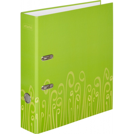 Папка-регистратор Attache Fantasy 75мм ламин.картон салатовый,бум/лам.карт