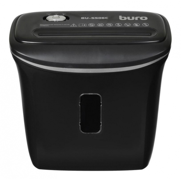 Шредер (уничтожитель) Buro Home BU-S506C 4ур.секр.,5лист./12лтр.,пл.карты