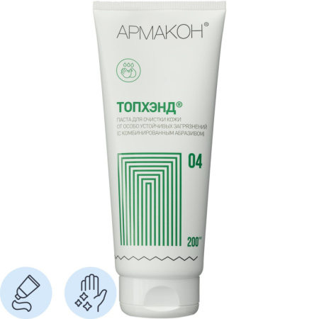 Паста очищающая Армакон Топхэнд с комбинир абраз д/сильн загряз 200мл(1205)