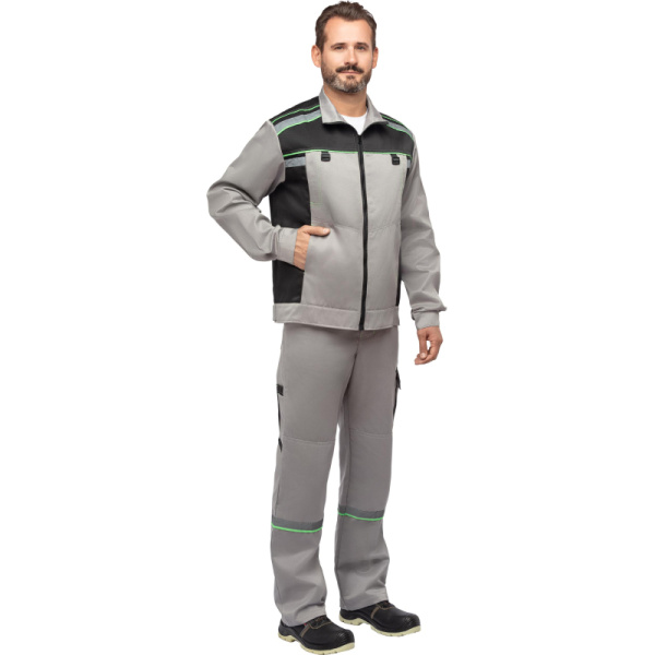 Костюм рабочий летний муж. л26-КПК сер/черн (р.56-58) 182-188