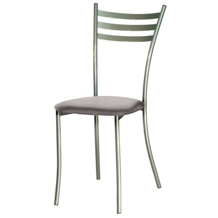 Стул для столовых UD_Флоренция СМ7/1-02 карк.серебр.метал.к/з-св.серый К-03