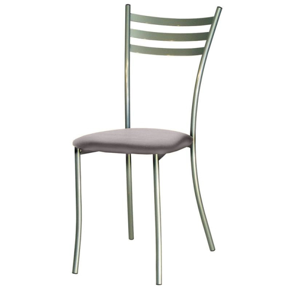 Стул для столовых UD_Флоренция СМ7/1-02 карк.серебр.метал.к/з-св.серый К-03