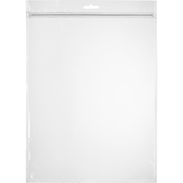 Пакет с замком (Zip Lock) с европодвесом 25 х 35 см, 60 мкм, 100 шт/уп