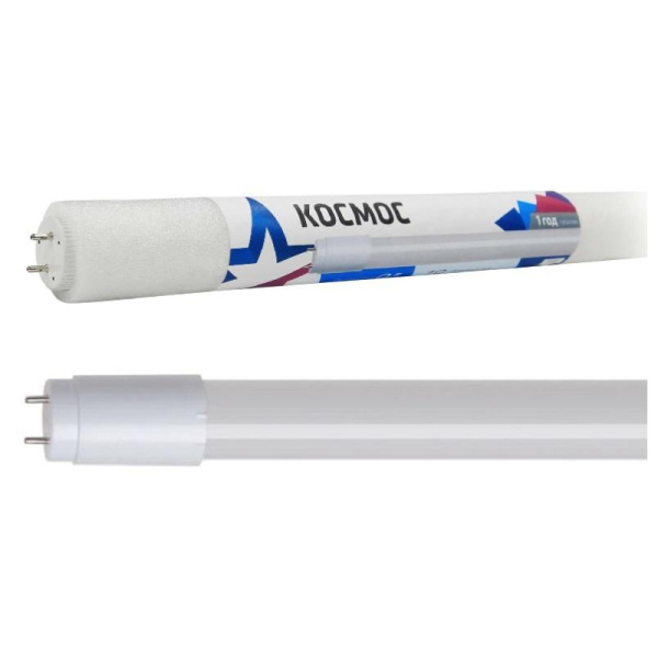 Лампа светодиодная Космос Lksm_LED10wG13T840GL 10Вт G13 Т8 4000К нейтр.бел