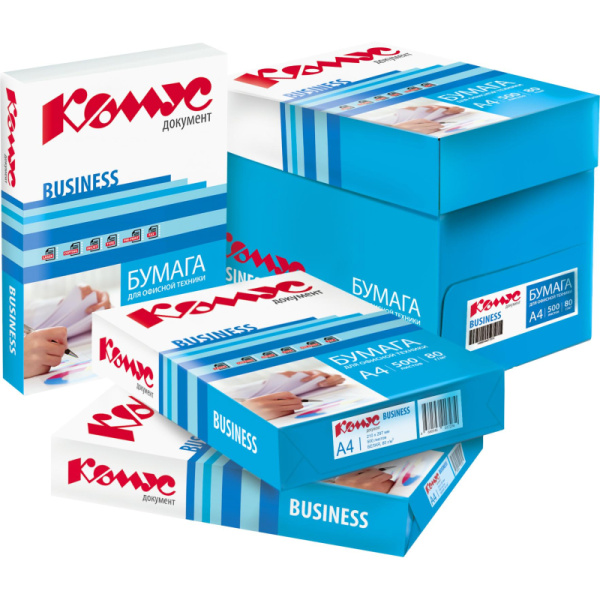 Бумага КОМУС ДОКУМЕНТ Business (А4, марка В, 80 г/кв.м, 500 л) Омск