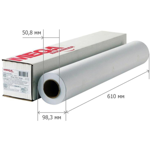 Бумага широкоформатная ProMEGA engineer InkJet 610ммх45м 90г 50,8