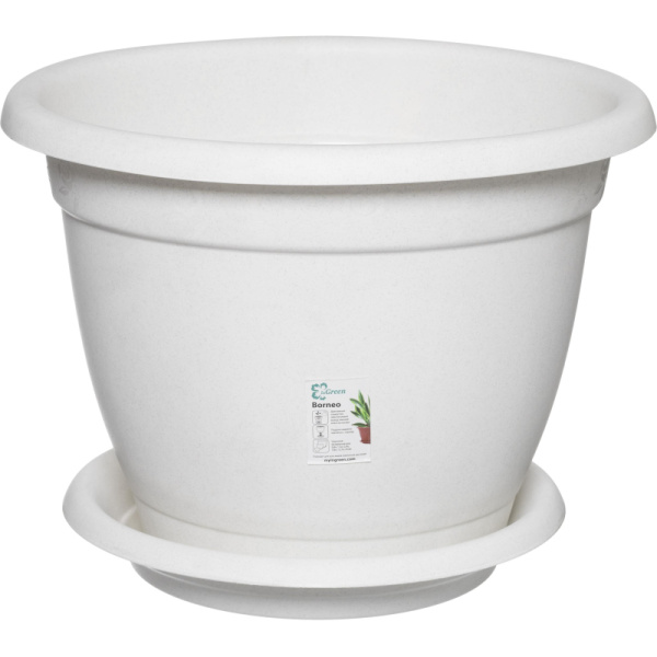 Горшок для цветов Борнео D 430 mm с подставкой №8 мраморный ING42043FМР