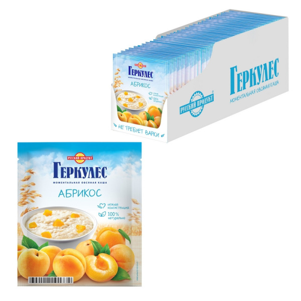Каша Овсяная Русский Продукт геркулес с абрикосами, 30штх35 г