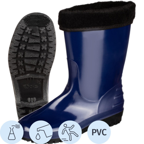 Сапоги женские цв.т.синий мод 260 У (р.38) (247) ПВХ утепленные