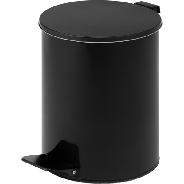 Ведро мусорное с педалью 15л стальное, черное, 250х330мм
