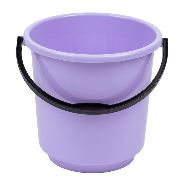 Ведро пластмассовое б/крышки 10л цвет в ассортименте Россия