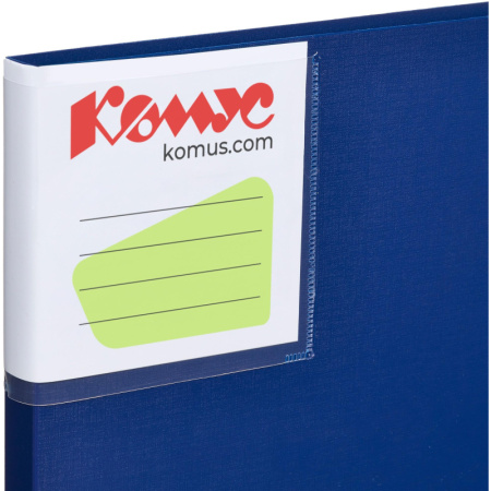 Папка с зажимом Комус Шелк синяя