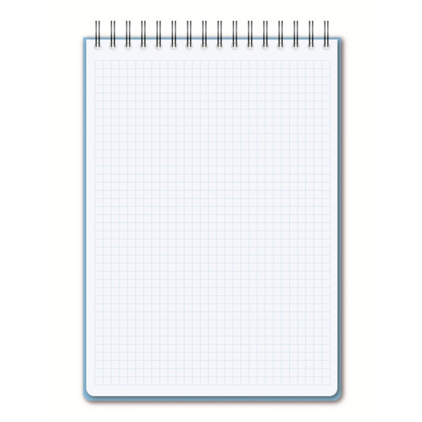 Блокнот А5,60л,кл,спир,пласт.обл,тонир.бл. Attache Bright colours Голубой