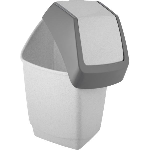 Ведро мусорное 7 л, пластиковое, с крышкой-вертушкой, мрамор