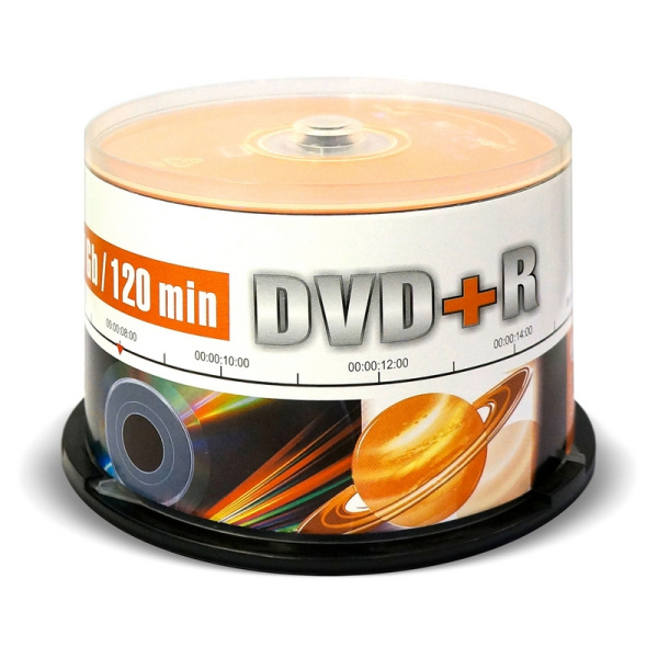 Носители информации DVD+R, 16x, Mirex, Cake/50, UL130013A1B