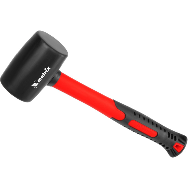Киянка резиновая 225 г черная резина фибергласовая рукоятка Matrix 11175