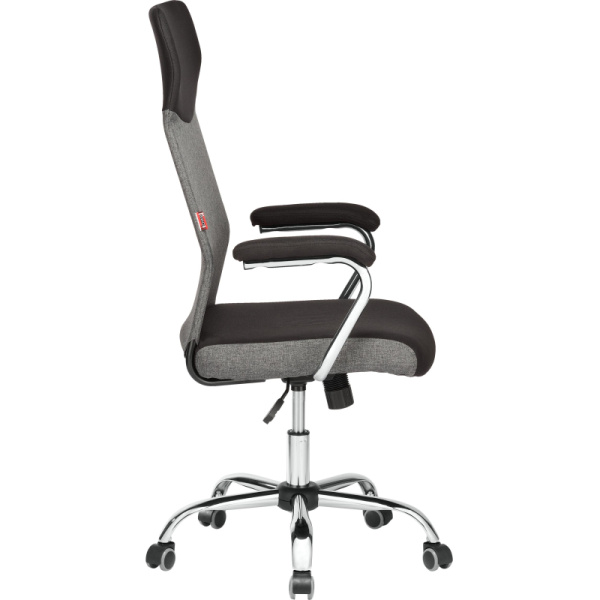 Кресло BN_Sp_EChair-590 TC ткань черный/серый, хром