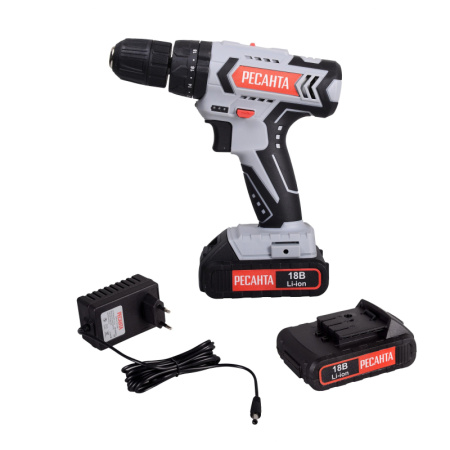 Дрель-шуруповерт аккумуляторная РЕСАНТА 18В, ДА-18-2ЛК-У (75/14/6)