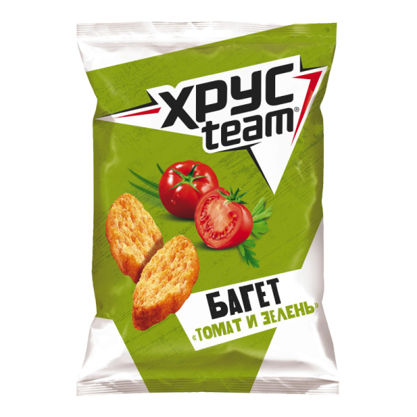 Сухарики Хрустим багет томат/зелень,60г