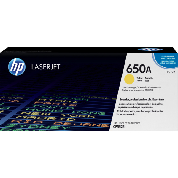 Картридж лазерный HP 650A CE272A жел. для CLJ CP5525