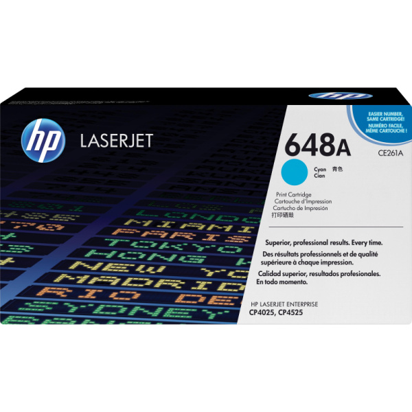 Картридж лазерный HP 648А CE261A гол. для CLJ CP4025/CP4525