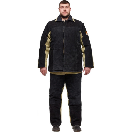 Костюм сварщика брезент+спилок утепл. кур/бр (мод. КС21ПР) (56-58) 170-176