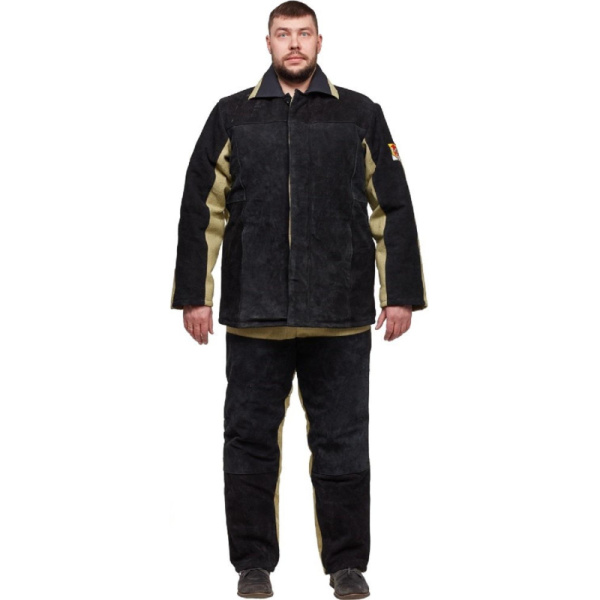 Костюм сварщика брезент+спилок утепл. кур/бр (мод. КС21ПР) (56-58) 170-176