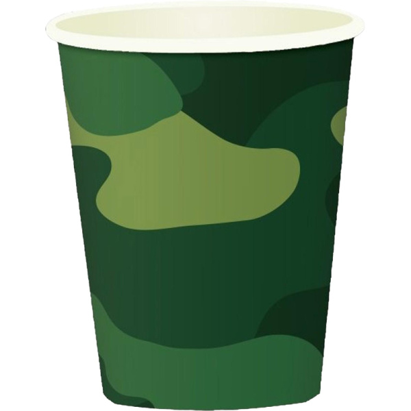Набор стаканов бумажных Милитари 250мл 6шт/уп арт.6046118