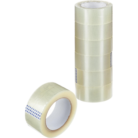 Клейкая лента упаковочная 48мм х 132м, прозрачная, 38мкм, 54шт/уп