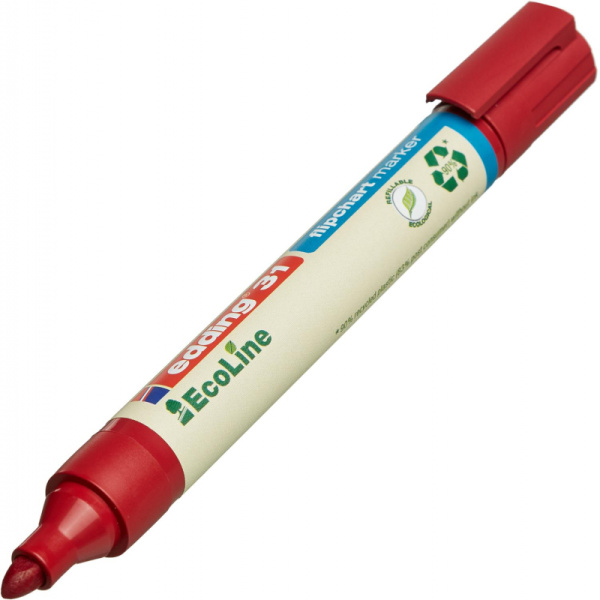 Маркер для флипчартов по бумаге EDDING 31/2 Ecoline, 1,5-3 мм, красный