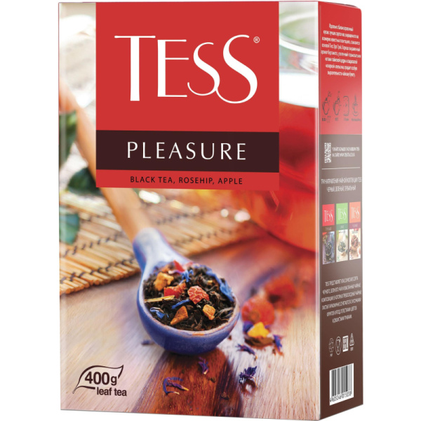 Чай Tess Pleasure листовой черный с добавками,400г 1502-10