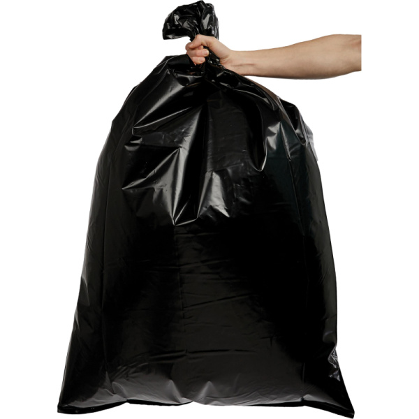 Мешки для мусора ПВД 200л 100мкм 10шт/рул черные 80x120см Amigo