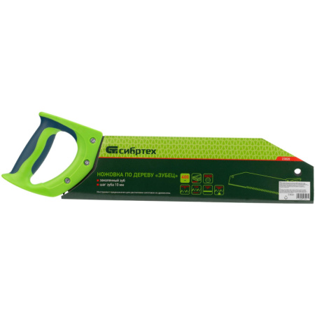 Ножовка по дереву 400 мм 7-8 TPI зуб 2D каленый зуб Сибртех Зубец 23810