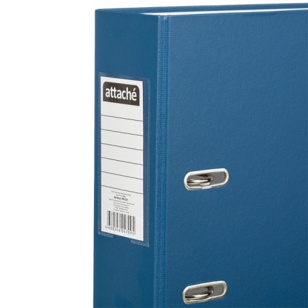 Папка-регистратор 80 мм Attache , синий Экономи,ПБП1,карм.кор