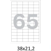 Этикетки самокл. ProMEGA Label BASIC 38х21,2 мм/65 шт. на листе А4  50лис