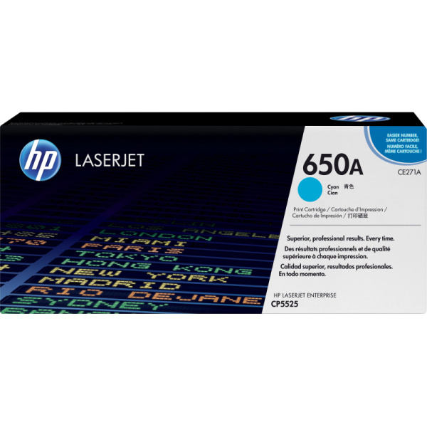 Картридж лазерный HP 650A CE271A гол. для CLJ CP5525